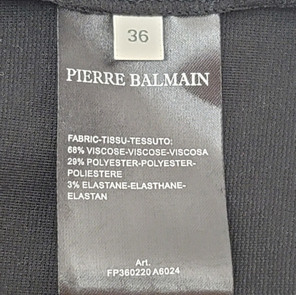 Balmain Black Stretch Off Shoulder Mini Dress size 36 - Picture 6 of 11